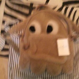 Anya Hindmarch shearling ghost backpack New